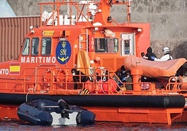 SEmbarcación de Salvamento Marítimo, en una actuación anterior.