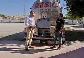 Presidente de la Diputación, Francis Rodríguez, y Alcalde de Alicún de Ortega, Rafael Marín