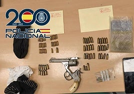 Un niño de 12 años, 'pillado' en Granada con un arma, más de 70 cartuchos y droga.