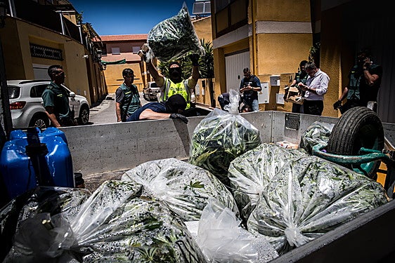 Imagen de archivo de una redada de la Guardia Civil.