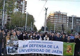 Protesta contra el modelo de financiación de la UJA en 2022.