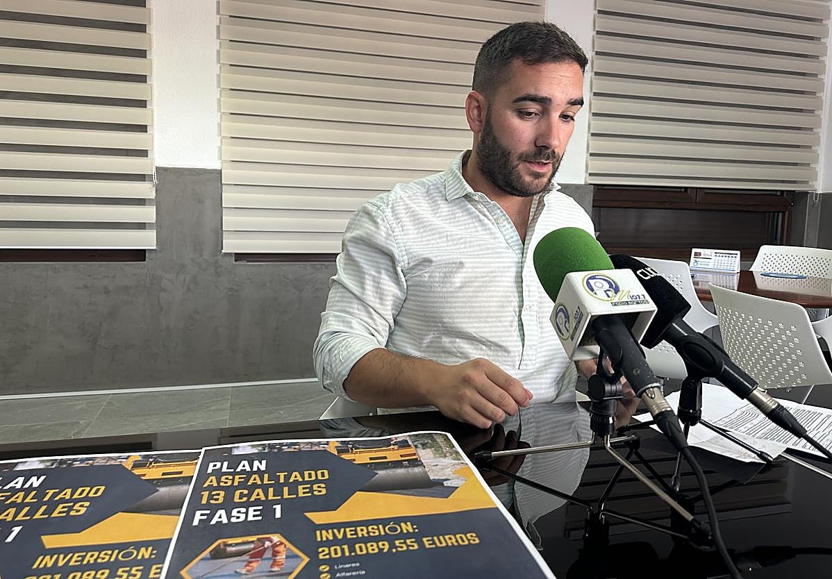 Presentación del plan de asfaltado.