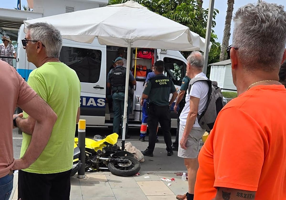Imagen del accidente en el Paseo de San Cristóbal.