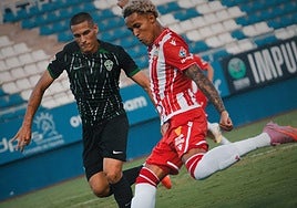 Lázaro jugando con el Almería