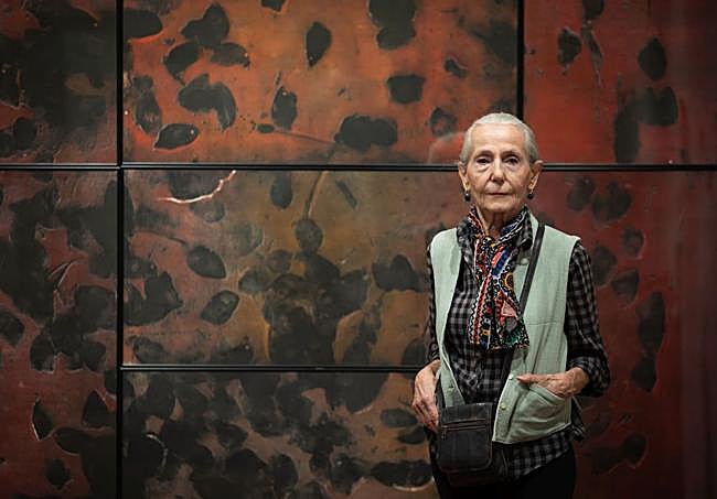 Bárbara en la exposición.