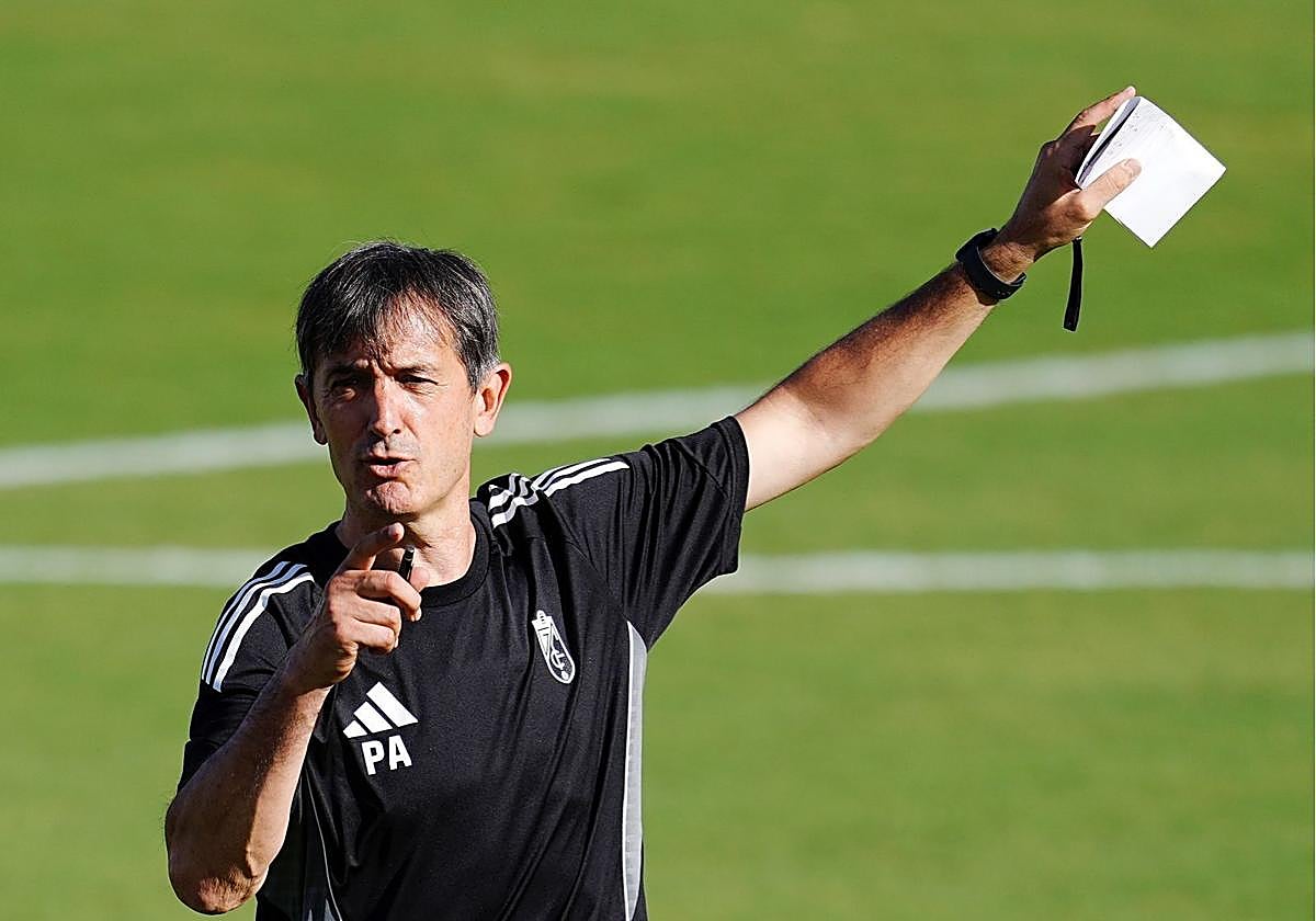 Pacheta, en un entrenamiento.