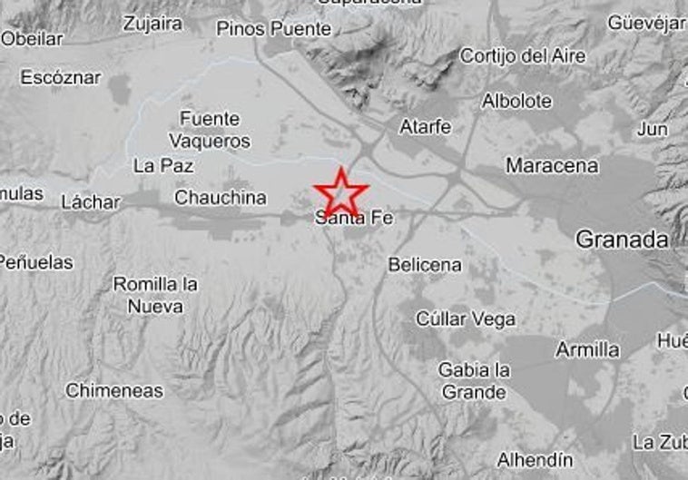 Registrado un terremoto de magnitud 3,1 con epicentro en Santa Fe sentido en varios municipios de la provincia