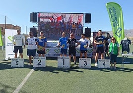 Podio absoluto masculino en Salar.