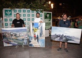 De izq. a derecha, Jaime Jurado Cordón (3 premio), Miguel Repollés Martínez (primer premio) y Pablo García Ávila (2 premio)
