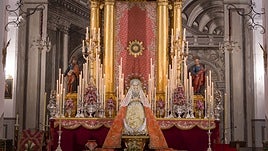 La Virgen de la Dolores en su altar de Cultos
