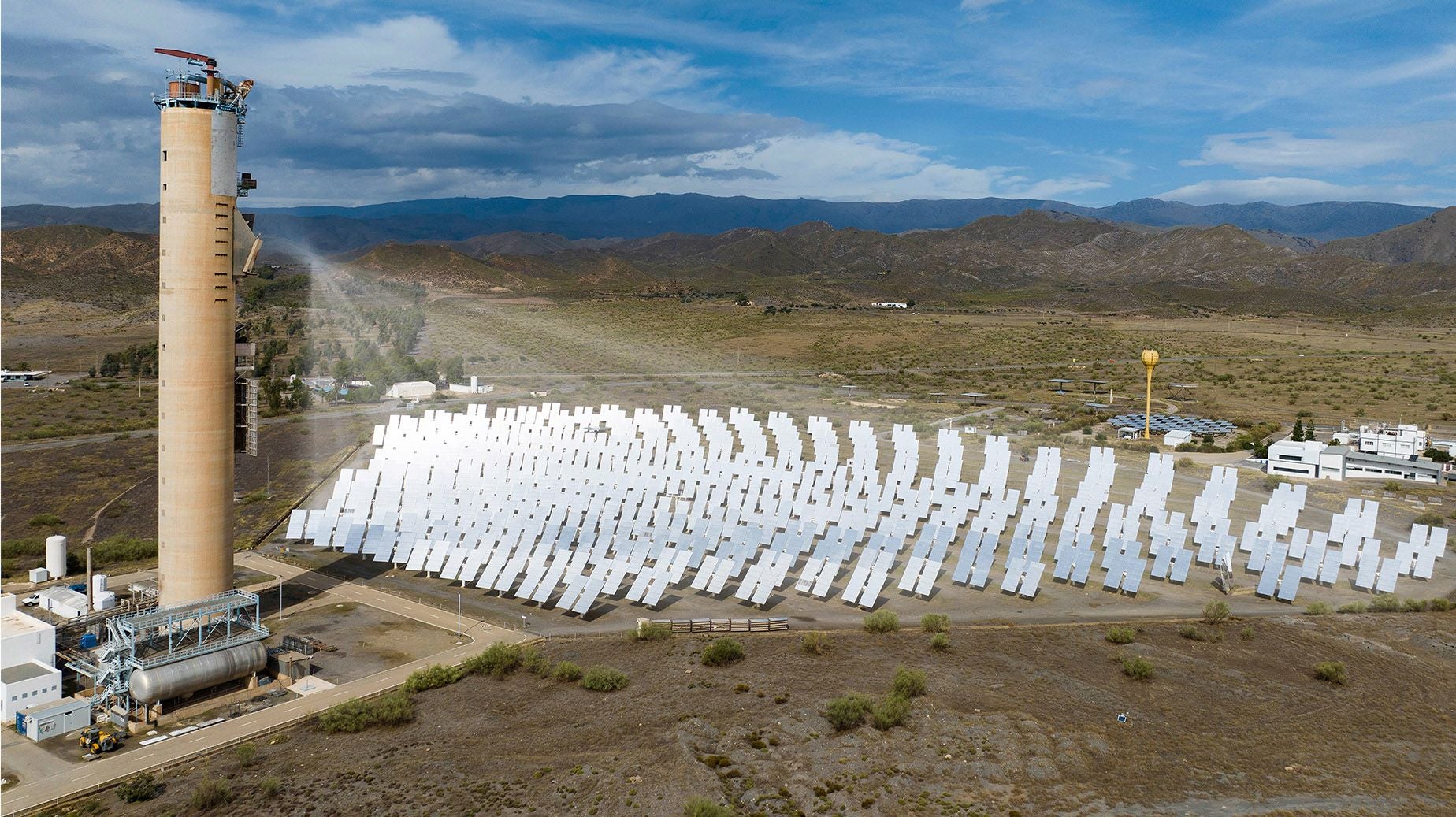 Instalaciones de la Plataforma Solar de Almería, en Tabernas.