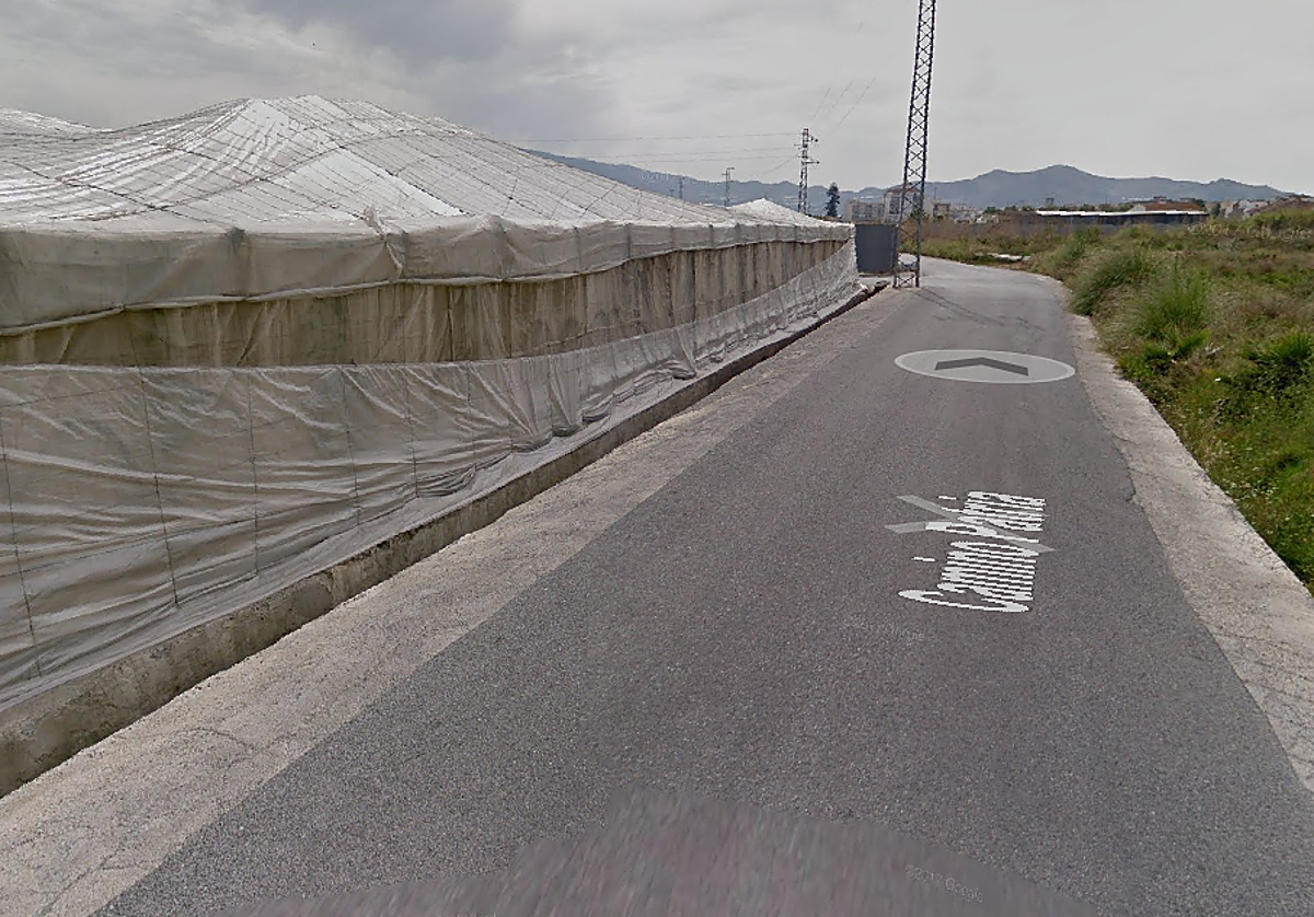 El camino donde se produjo el accidente.