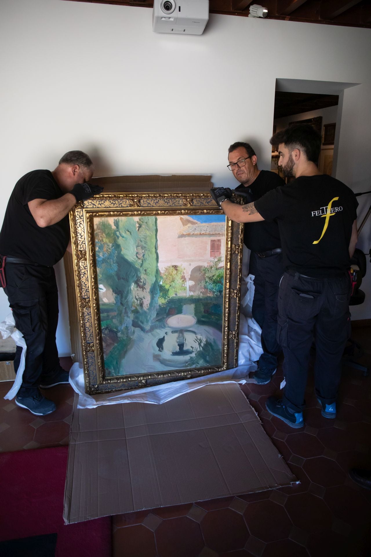 Así fue el traslado del &#039;Jardín de Lindaraja&#039; de Sorolla al Museo Ángel Barrios