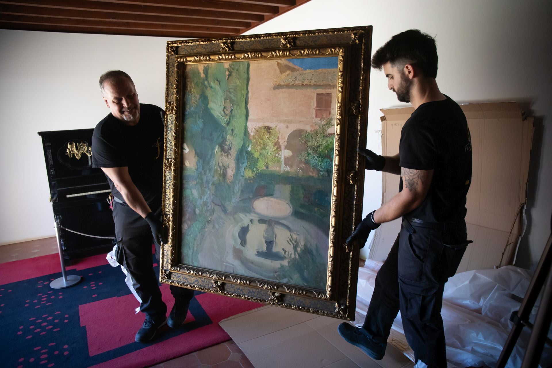 Así fue el traslado del &#039;Jardín de Lindaraja&#039; de Sorolla al Museo Ángel Barrios