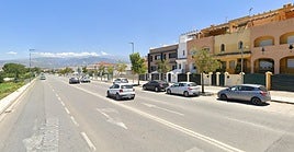 Lugar próximo al del accidente en Churriana.