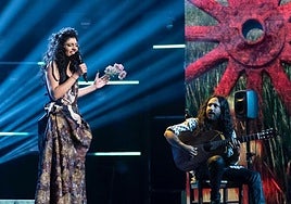 Jihan en la final de 'Tierra de talento' junto a David Heredia