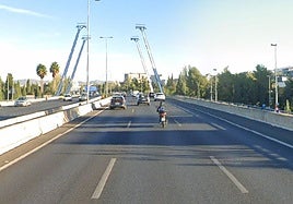 Lugar del accidente en la GR-30 de Granada.