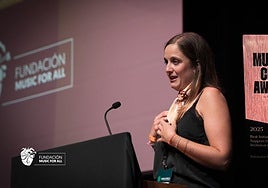 Entrega del premio a la Fundación Music For All.