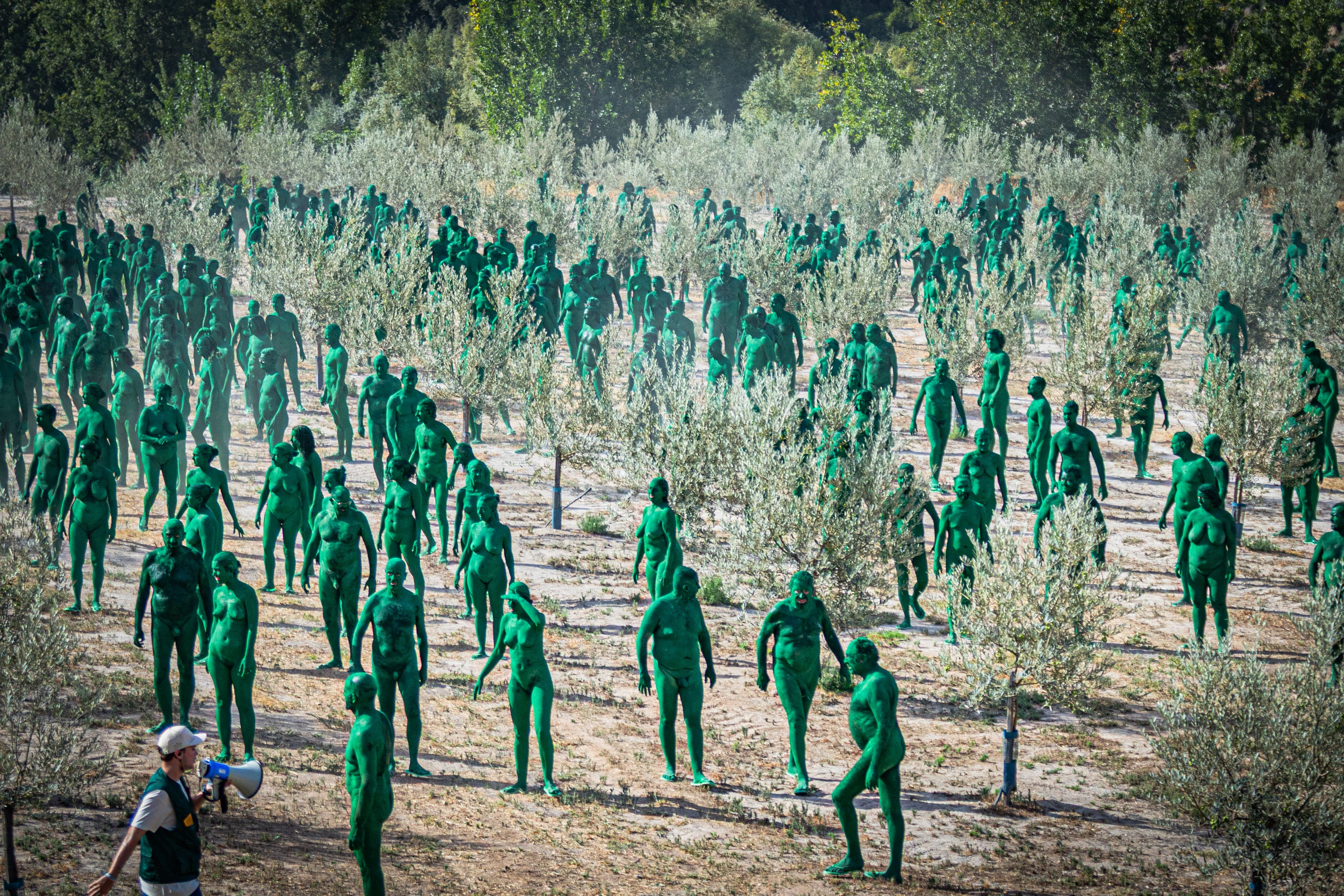 Las imágenes de los desnudos verdes en Granada