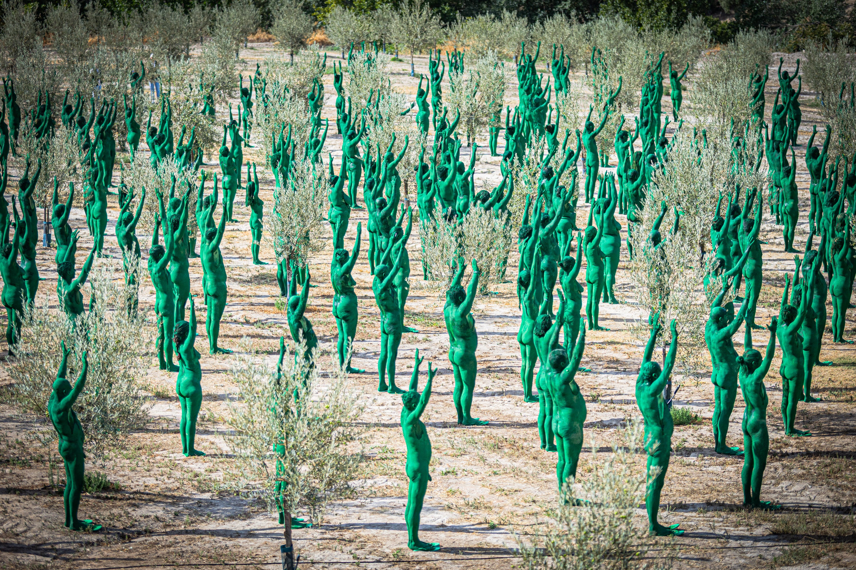 Las imágenes de los desnudos verdes en Granada