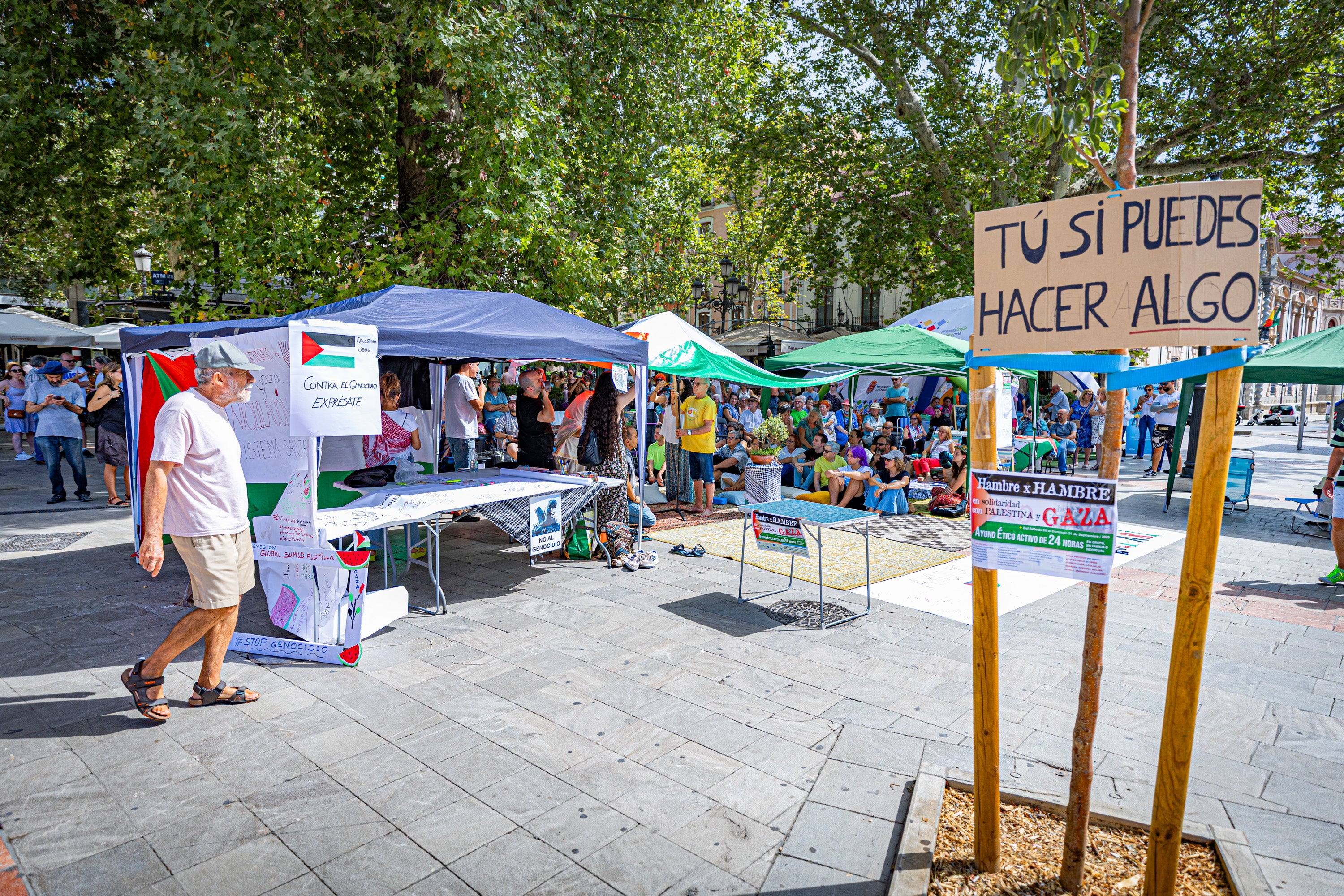Las imágenes del ayuno solidario con Palestina en Granada
