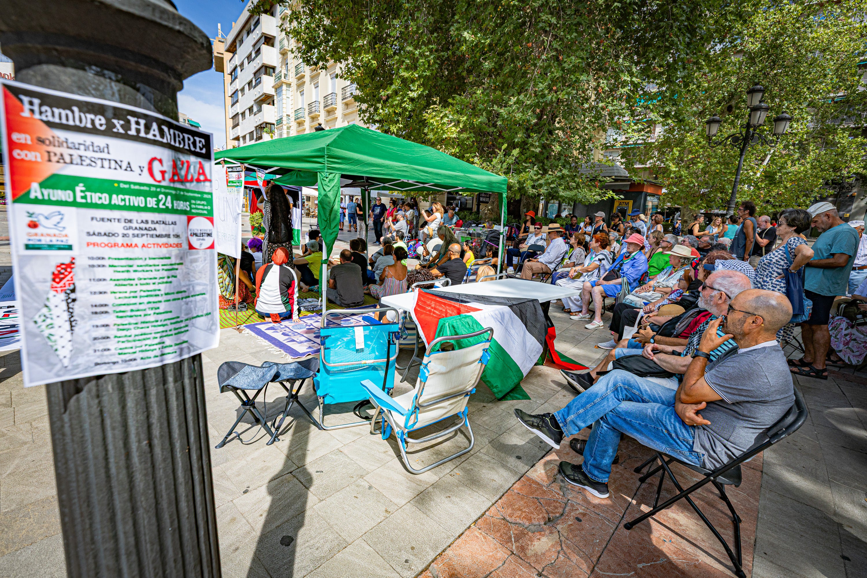 Las imágenes del ayuno solidario con Palestina en Granada