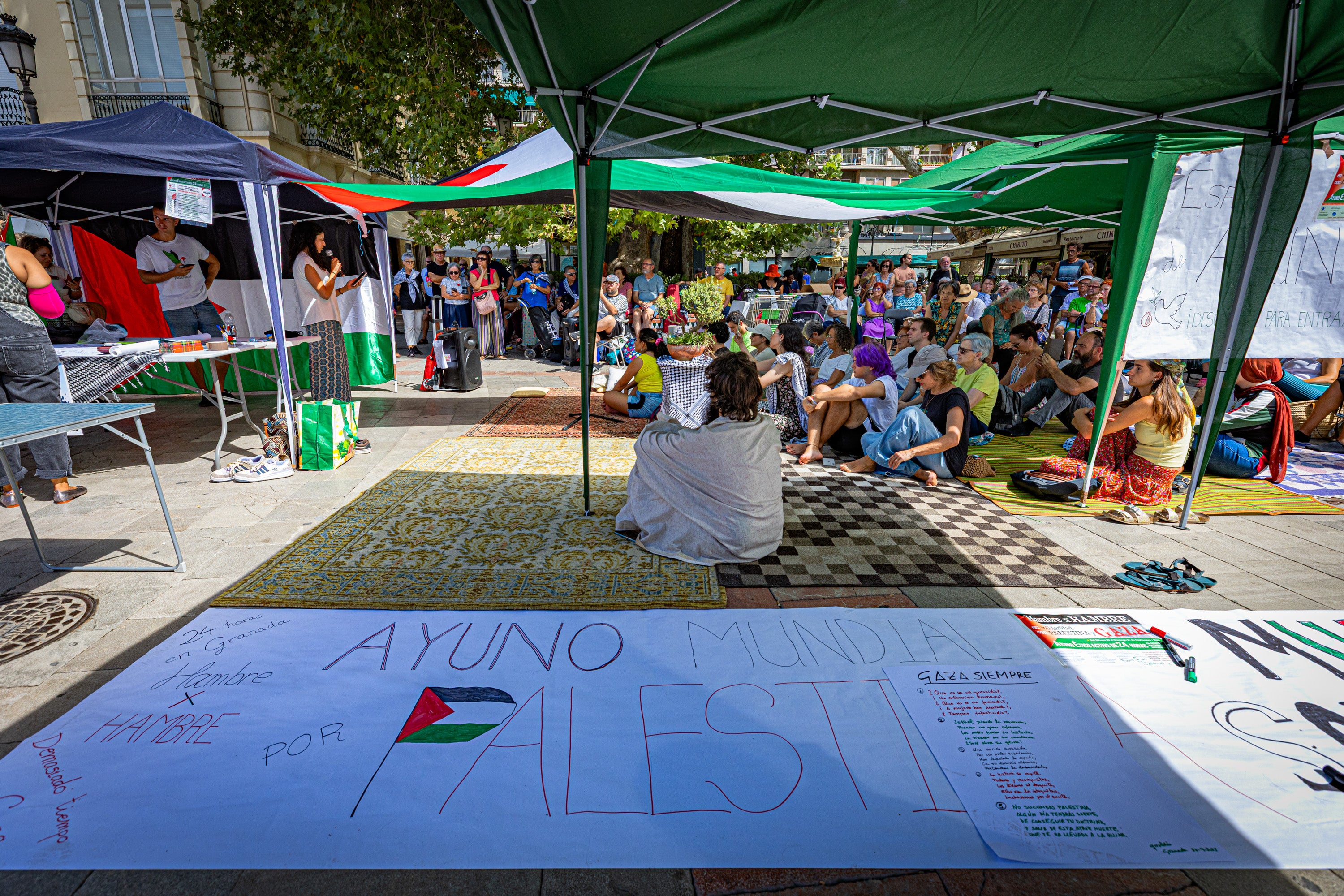 Las imágenes del ayuno solidario con Palestina en Granada