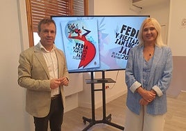 Julio Millán y María Espejo en la presentación del programa de feria.