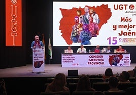 Pepe Álvarez, durante su intervención.