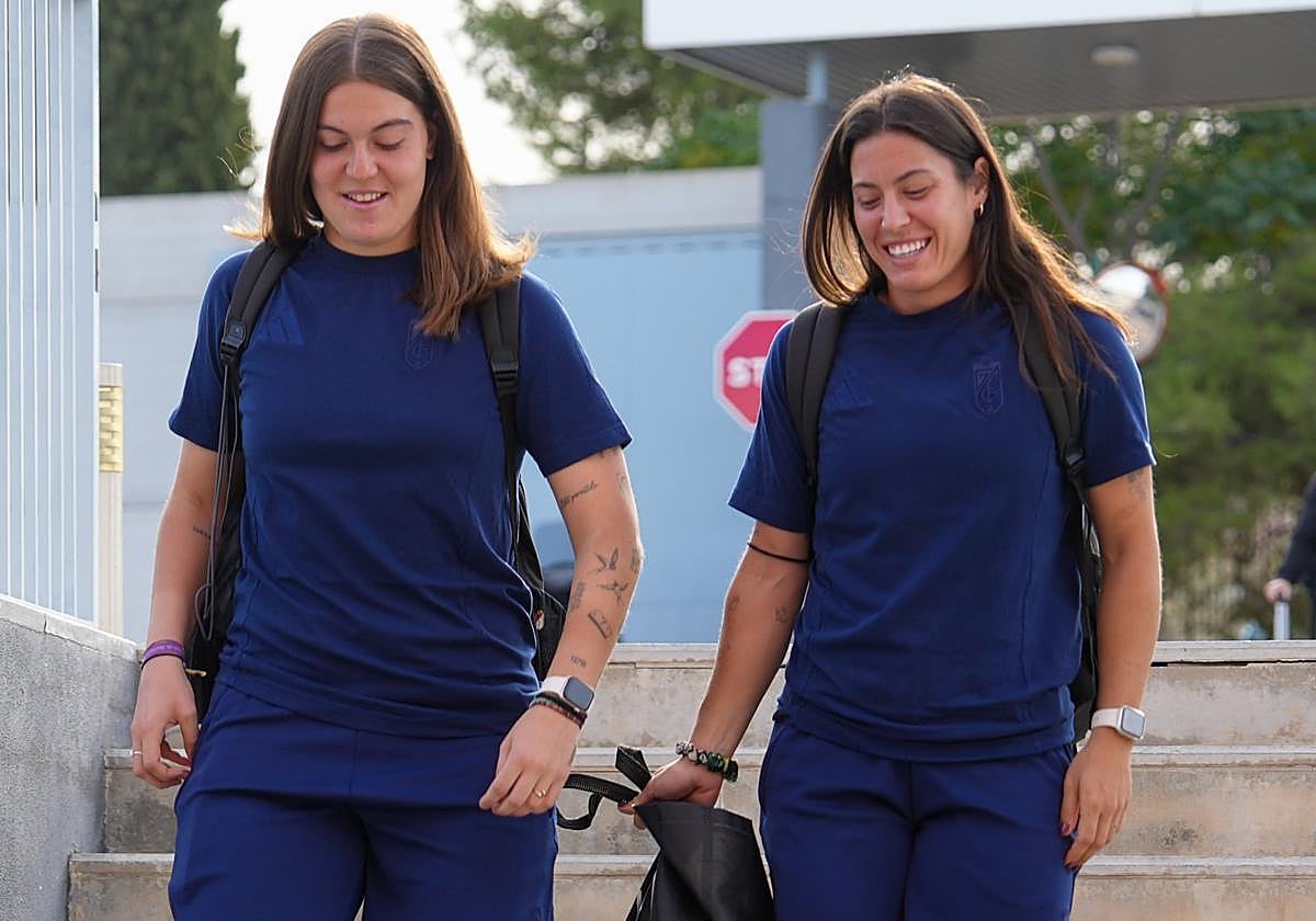 Las jugadoras del Granada femenino, en la Ciudad Deportiva.