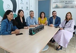 Reunión de la delegada de Empleo con representantes de Asem Martos y el alcalde.