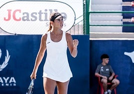 Un momento de euforia tras un punto ganado.