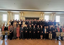 Acto de celebración en la festividad de la Virgen de la Amargura.