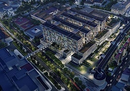 Recreación virtual del nuevo hospital malagueño.