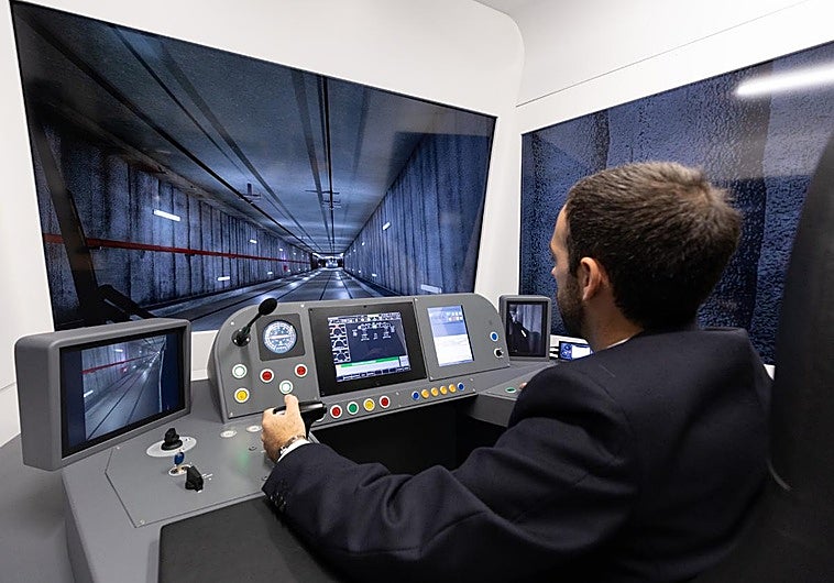 Simulador del metro en el que se formarán los futuros conductores