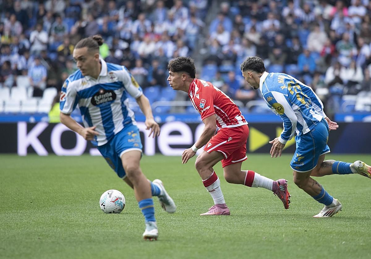 Nico Melamed, el rojiblanco que más metros hizo en Riazor.