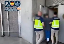 El presunto asesino de la avenida de Pulianas, el pasado 20 de junio en Madrid, donde fue interrogado por el atentado contra Vidal-Quadras