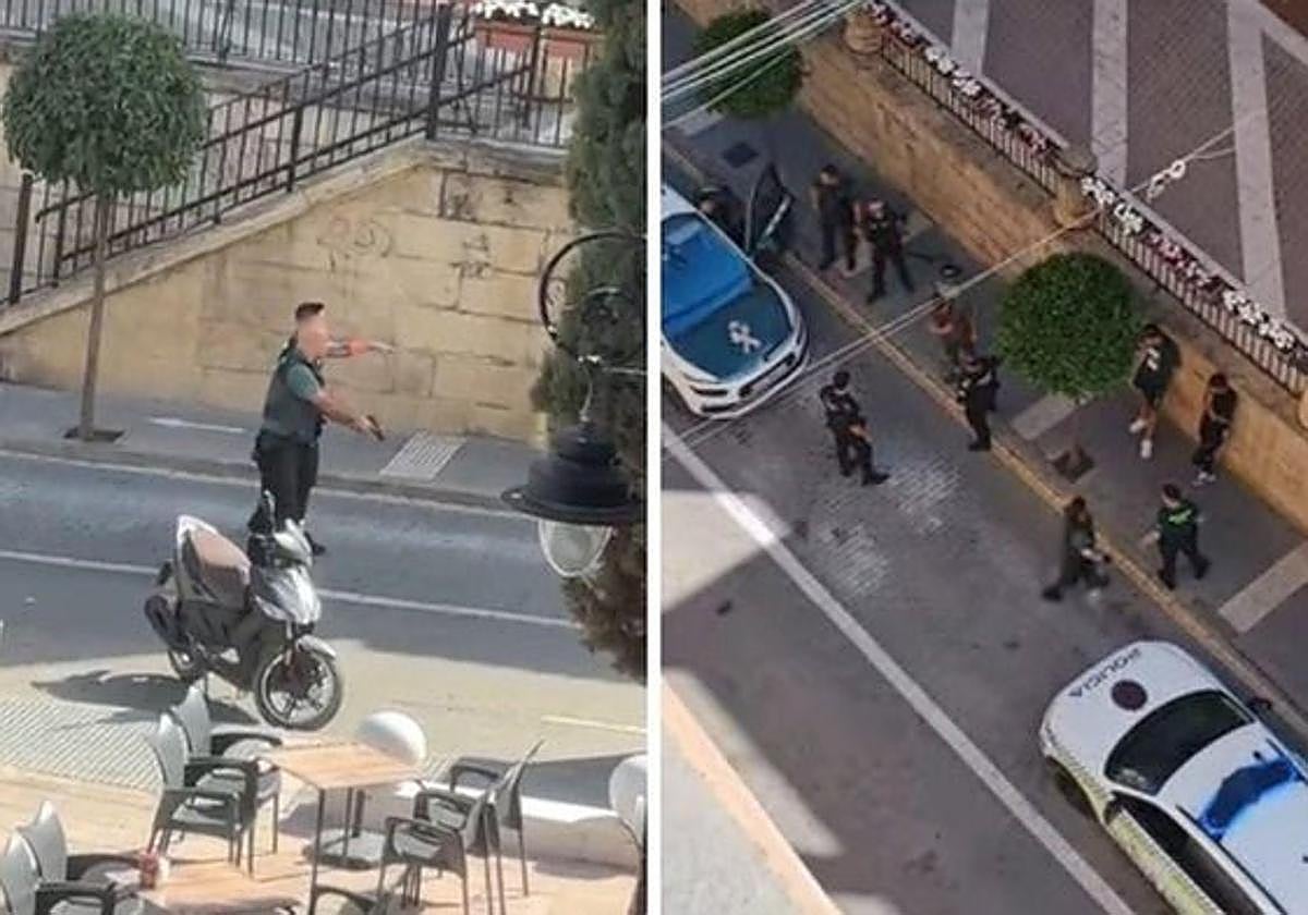 Pelea entre varias personas este miércoles en el centro de Loja.