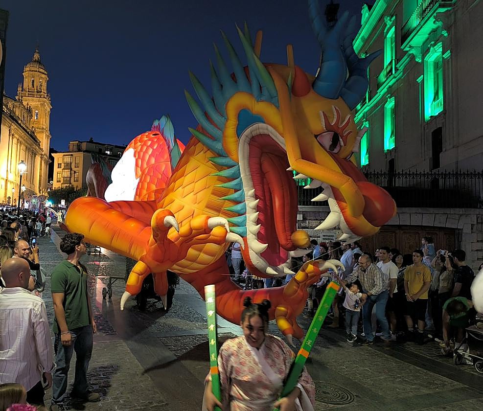 Dragón chino en la capital.