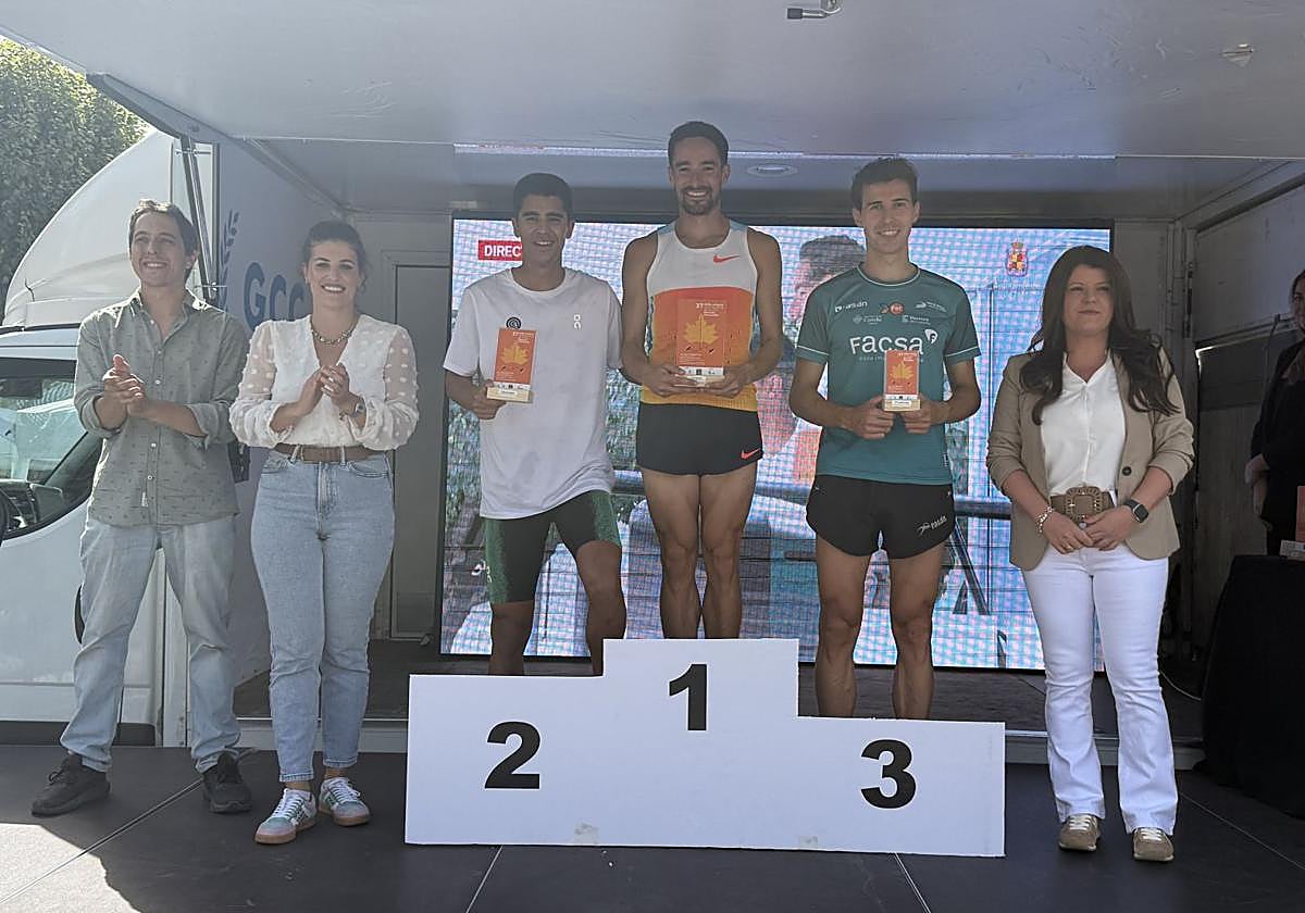 Podio de la categoría masculina.