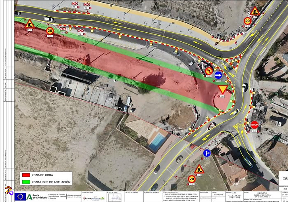 La zona en la que variará el tráfico.