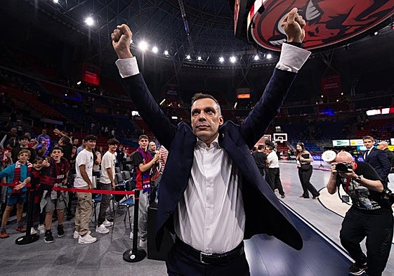 Paolo Galbiati, eufórico tras vencer al Real Madrid.