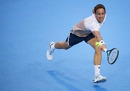 Carballés alcanza una bola de un partido anterior.