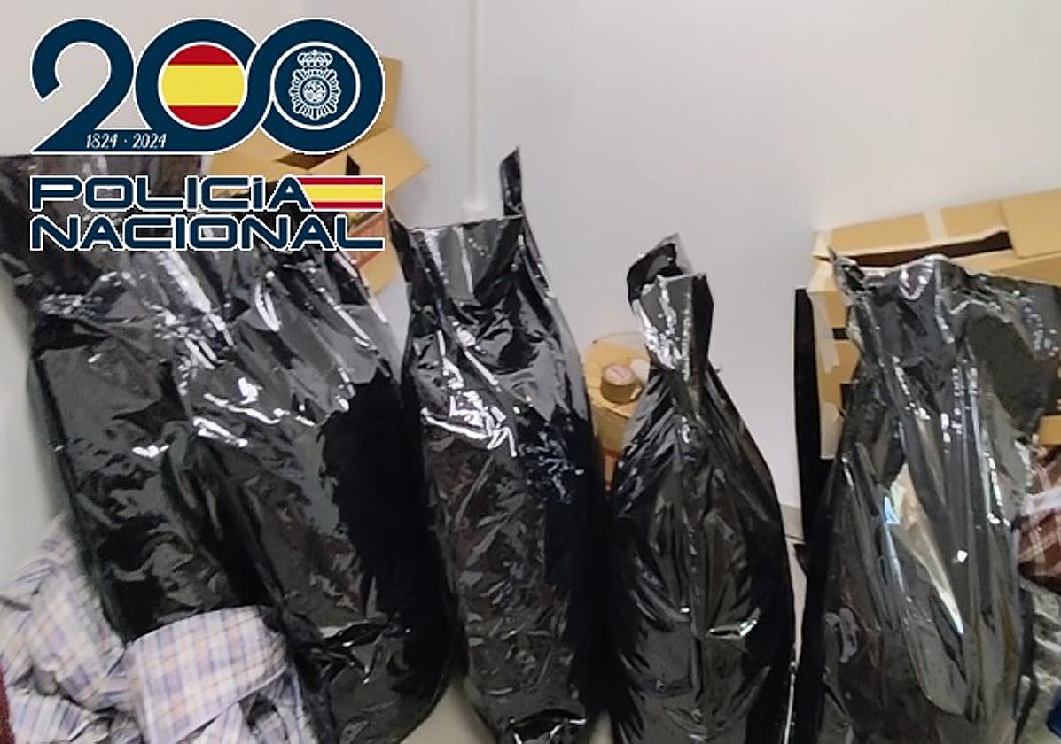 Parte de la marihuana incuautada.