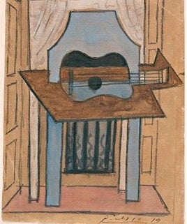 'Naturaleza muerta con guitarra', obra de Pablo Picasso desaparecida.