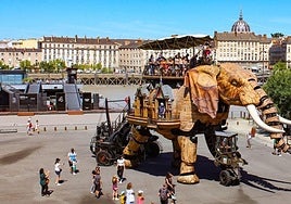 Criaturas mecánicas gigantes de Les Machines de l'île, en Nantes.