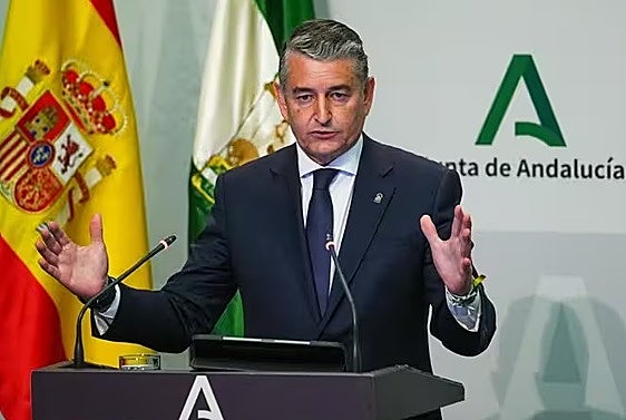 El consejero de Sanidad, Presidencia y Emergencias de la Junta de Andalucía, Antonio Sanz