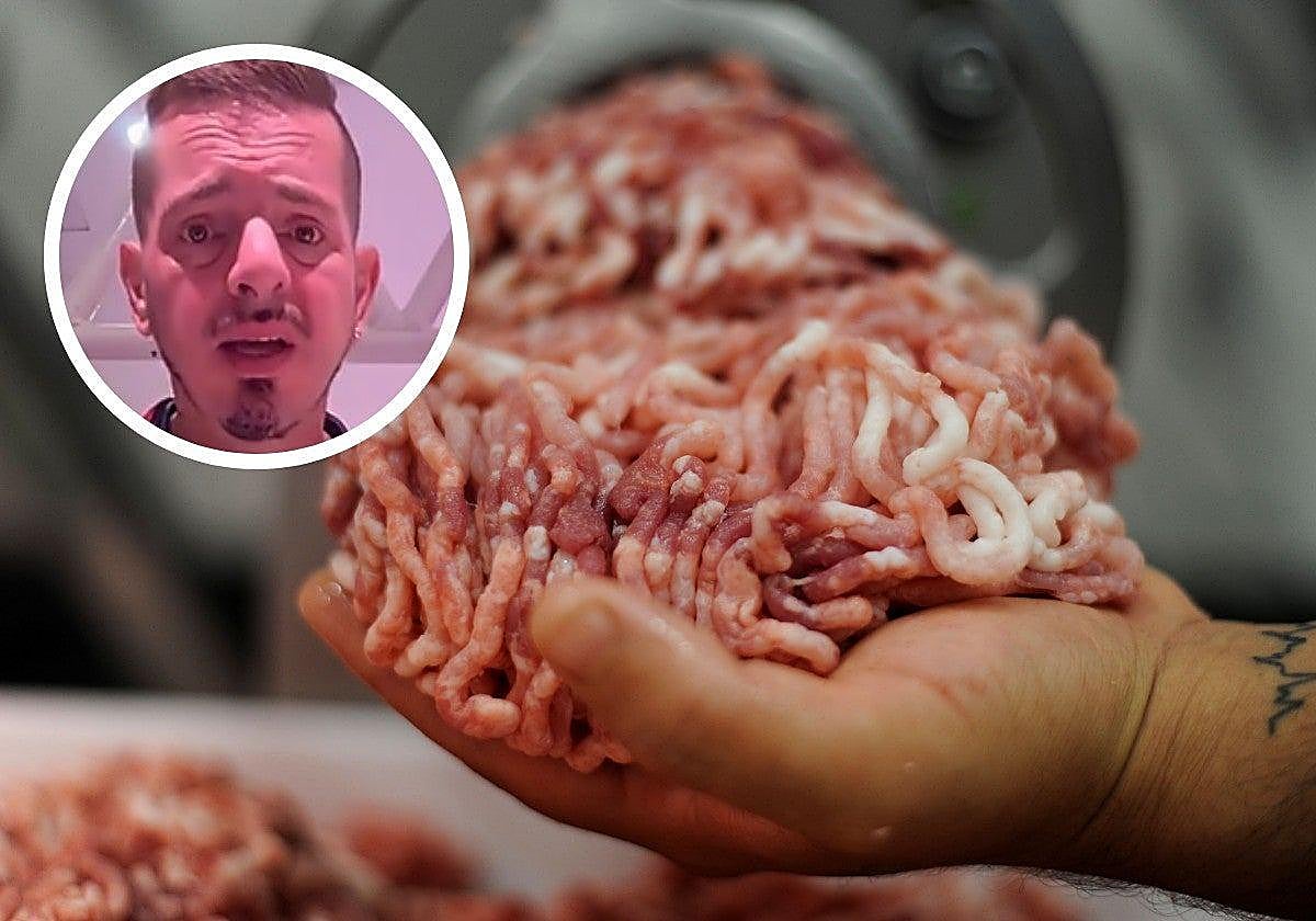 El aviso que lanza un carnicero antes de comprar carne picada.