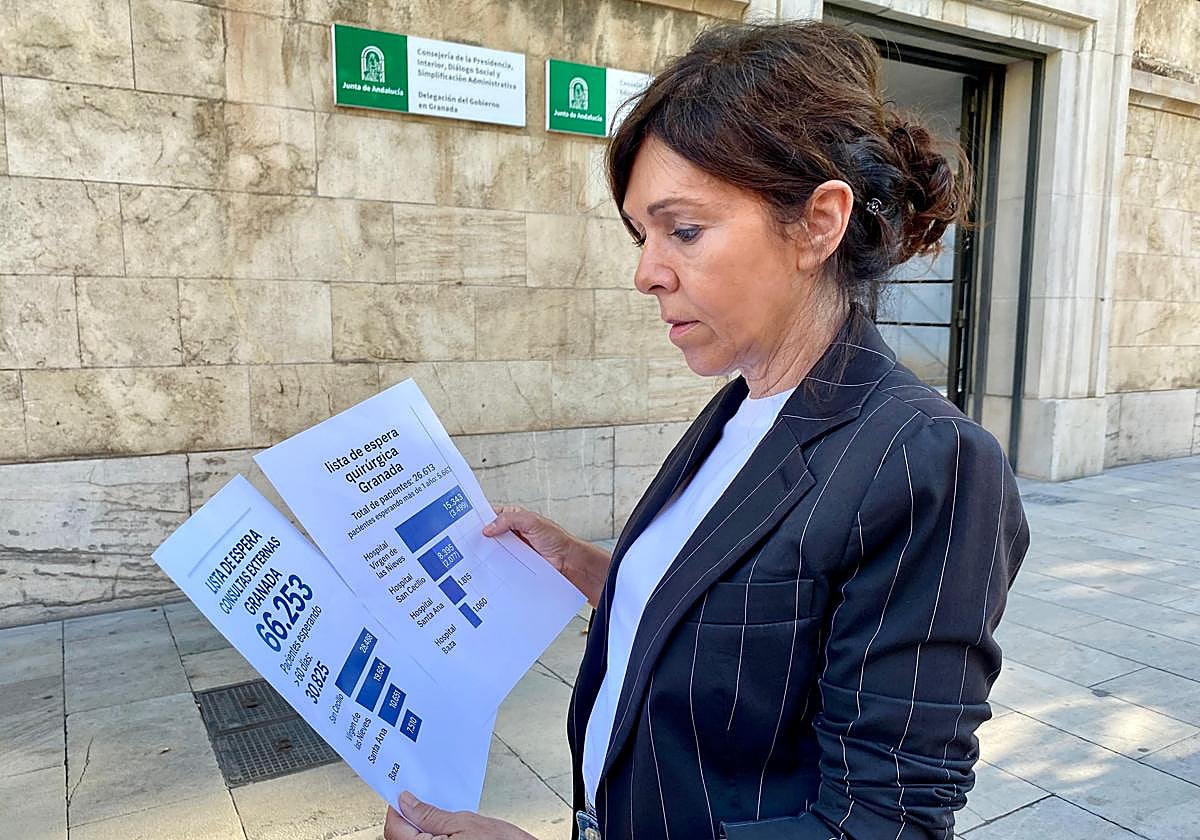 La parlamentaria andaluza María Ángeles Prieto, este viernes en Granada.