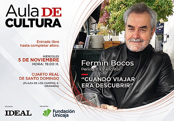 Fermín Bocos presenta 'Cuando viajar era descubrir' en el Aula de Cultura de IDEAL